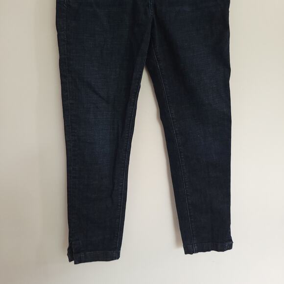 Pilcro and the Letterpress Stet Ankle Skinny Jeans Hem Slit Dark Wash Women 28 - Picture 4 of 9
